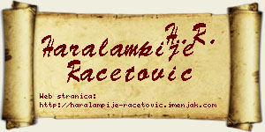 Haralampije Račetović vizit kartica
